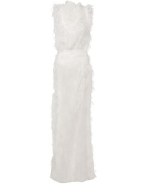 Maticevski Alabaster Silk-Blend Gown - White