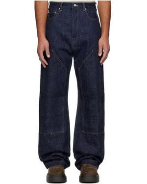 Rick Owens Paneled Design Jeans - Blue