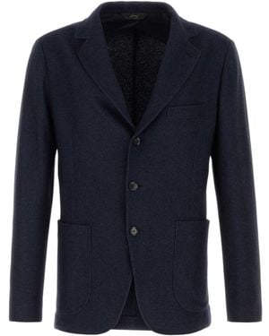 Brioni Long-Sleeved Suit Jacket - Blue