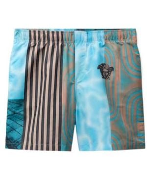 Versace Printed Boardshorts - Blue