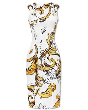 Versace Jeans Couture Couture Baroque Print Dress - Metallic