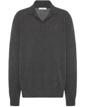The Row Oashi Polo-Collar Jumper - Grey