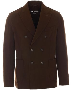 Circolo 1901 Double-Breasted Blazer - Brown