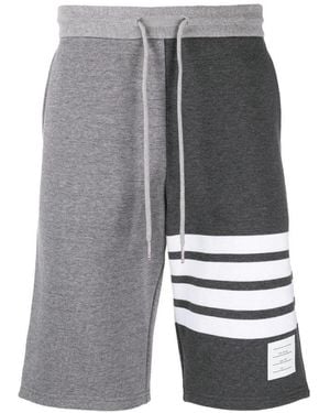Thom Browne Striped Drawstring Shorts - Gray