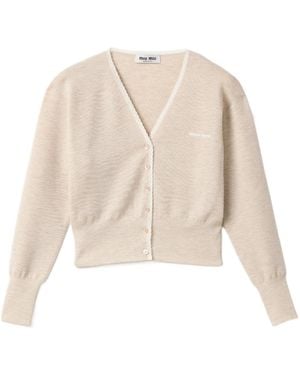 Miu Miu Cashmere Cardigan - Natural