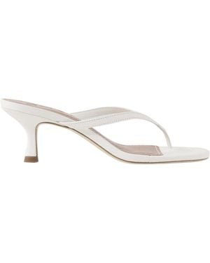 STAUD Leather Sandals - White