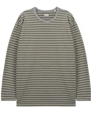 Nanamica Striped Long-Sleeved T-Shirt - Grey