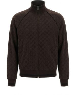 Gucci Technical Jersey Zip Jacket in Black for Men | Lyst
