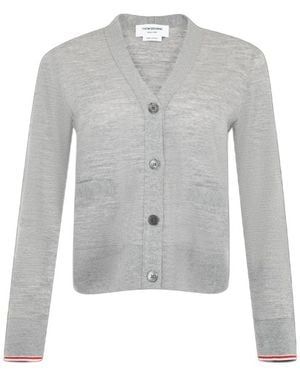 Thom Browne V-Neck Cardigan - Grey