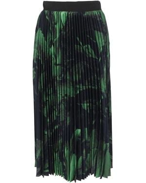 Off-White c/o Virgil Abloh Graphic Printed Pleated Skirt - Green