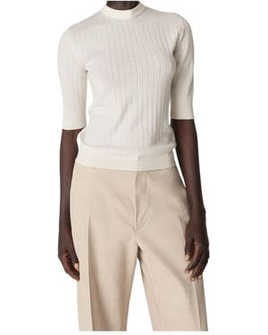 Bottega Veneta Knitted Top - Natural