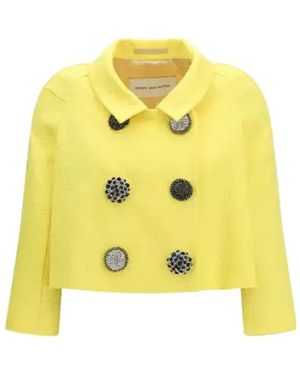 Dries Van Noten Vipa Embellished Jacquard Jacket - Yellow
