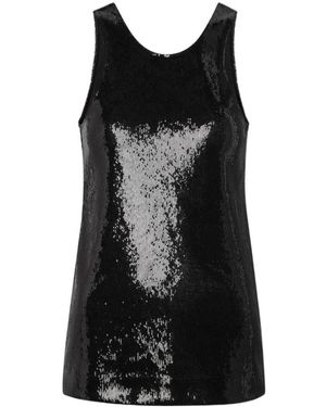 TOTEME Sequin Tank Top - Black