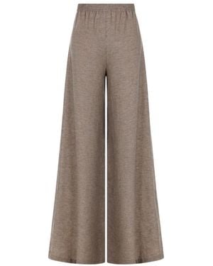 Fabiana Filippi Casual Trousers With Elastic Waistband - Brown