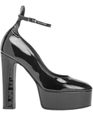 Pinko 130Mm Leather Platform Pumps - Metallic