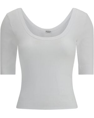 Brunello Cucinelli Scoop-Neck Top - Grey