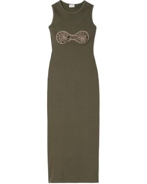 Magda Butrym Lace-Trimmed Dress - Green
