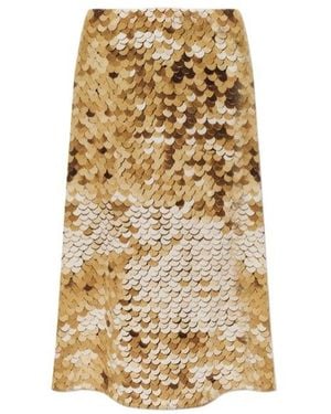 Moschino Scale-Patterned Midi Skirt - Metallic
