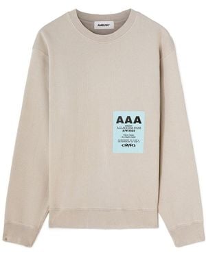 Ambush Logo Patch Crewneck Sweatshirt - White