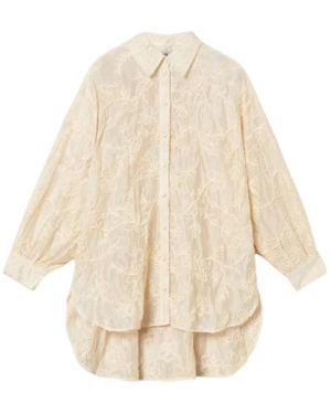 Twinset Embroidery Shirt - Natural
