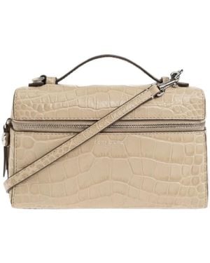 Tory Burch Romy Croc-Effect Crossbody Bag - Natural
