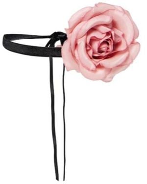 Jennifer Behr Floral-Appliqué Choker - Red