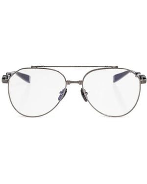 Balmain Eyewear Brigade Vii Pilot Frame Glasses - White