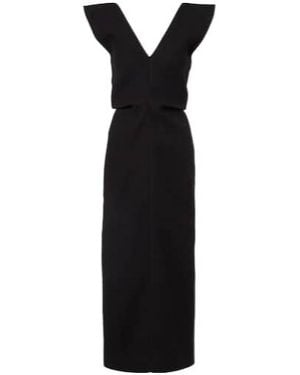 Proenza Schouler Mariam Scuba Midi Dress - Black