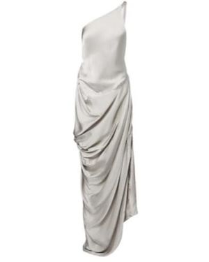 Vivienne Westwood One-Shoulder Solid Colour Dress - White