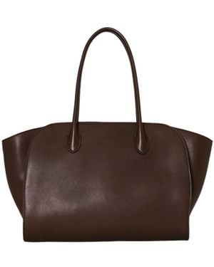 The Row Marlo 12 Leather Bag - Brown