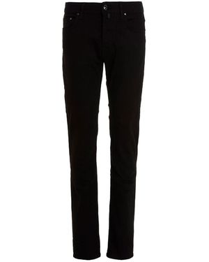 Jacob Cohen Logo-Patch Bard Slim-Fit Jeans - Black