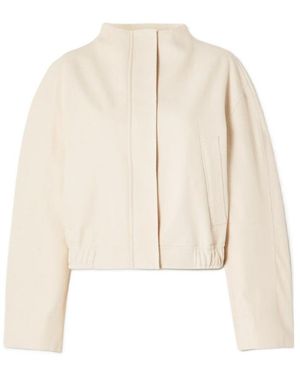 Loulou de Saison Bago Cropped Textured Cotton-Blend Twill Jacket - Natural