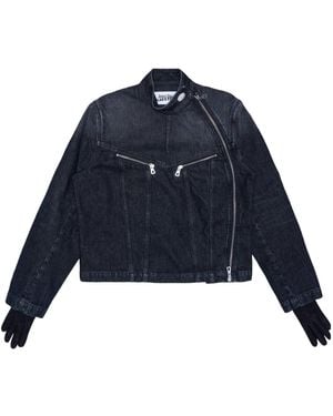 Jean Paul Gaultier Detachable Glove Denim Jacket - Blue