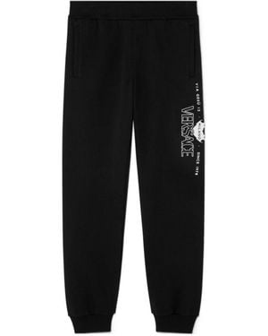 Versace Logo-Printed Joggers - Black