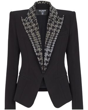 Balmain Embroidered 6-Buttons Jacket - Black