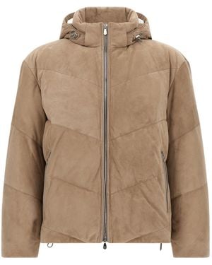 Brunello Cucinelli Padded Down Jacket - Brown