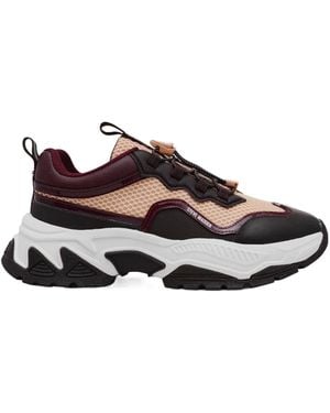 Steve Madden Color-Block Mesh Dad Trainers - Brown