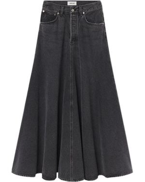 Agolde High-Waist Wide-Leg Jeans - Black