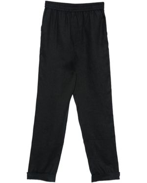 Emporio Armani Linen Trousers - Black