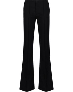 Chloé Solid-Colored Wide-Leg Pants - Black