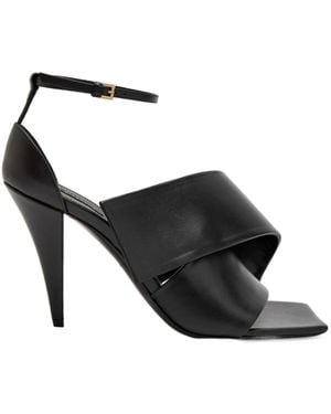 Givenchy Twisted Leather Sandals - Black
