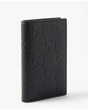Gucci Gg Embossed Long Card Holder - Black