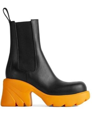 Bottega Veneta Flash Leather Chelsea Boots - Black