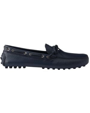 Prada Leather Driving Shoe - Blue