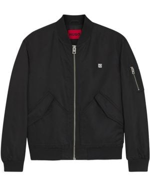 BOSS Waterproof Long-Sleeved Bomber Casual Jacket - Black