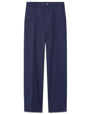 Versace Pleated Tailored Pants - Blue
