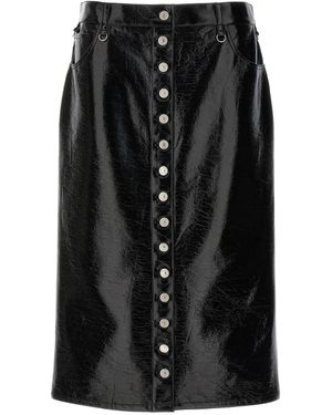 Courreges High-Rise Vinyl Mini Skirt - Black
