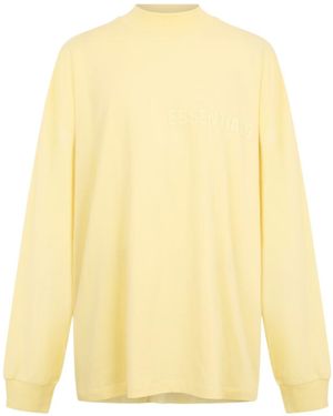 Fear Of God Logo Long Sleeve T-Shirt - Yellow