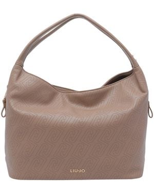 Liu Jo Logo-Lettering Tote Bag - Brown
