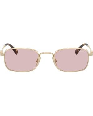 Miu Miu Eyewear Rectangular Frame Full Rim Sunglasses - Pink